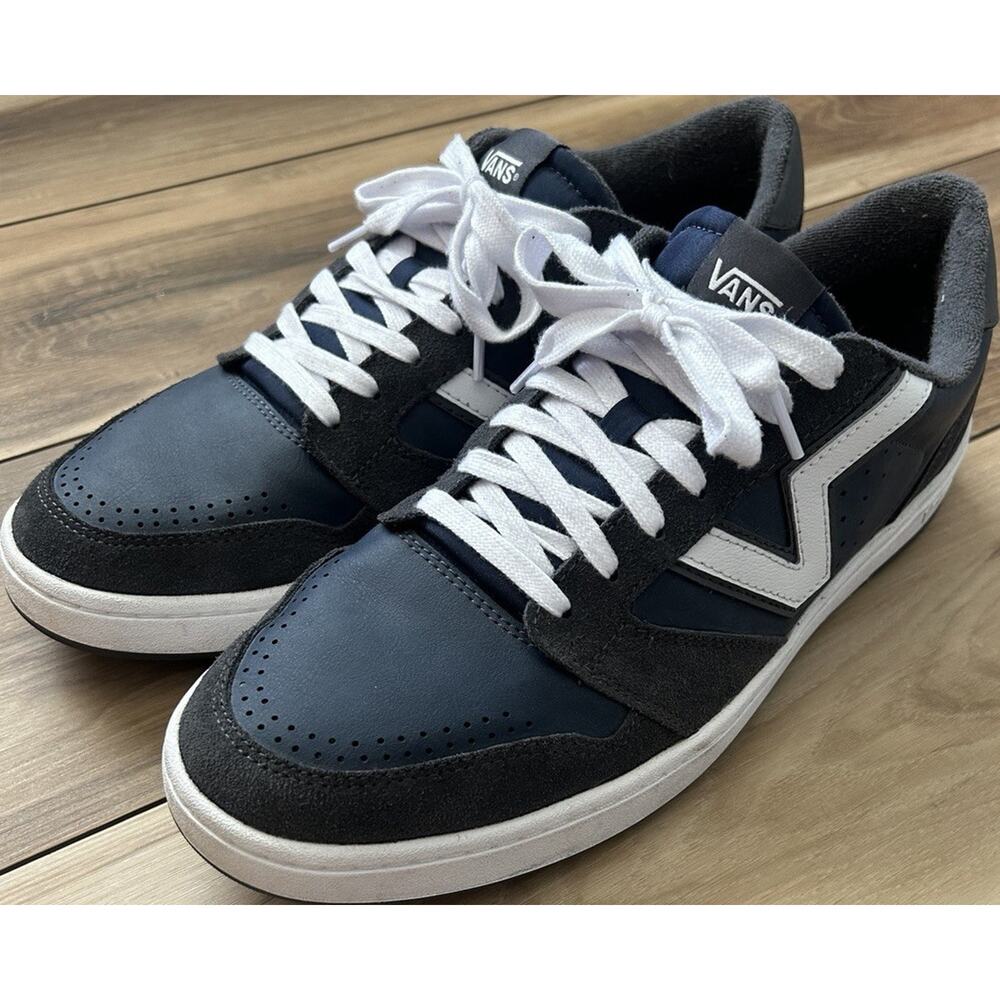 VANS Lowland 2.0 Colorblock Men's Sneakers Dark Blue White Gray Size 13